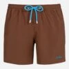 MC2 Saint Barth Brown Classic Stretch Comfort Swim Shorts -MC2 Saint Barth Shop UID COM000703535F MAN SWIMSHORT BROWN SOLID COLOR 1