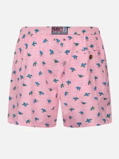 MC2 Saint Barth Comfort Light Classic Stretch Swim Shorts With Sea Turtles Print -MC2 Saint Barth Shop UID COM000900830F MAN SWIMSHORT PINK 20240530102434 2