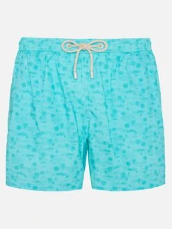 MC2 Saint Barth Comfort Light Swim Shorts With Hawaiian Print