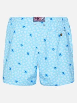 MC2 Saint Barth Comfort Light Swim Shorts With Sea Turtle Print -MC2 Saint Barth Shop UID COM000901448H MAN SWIMSHORT BLUE MARINELIFE 0 6