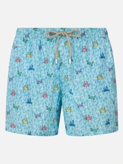 MC2 Saint Barth Comfort Light Swim Shorts With Crabs Print