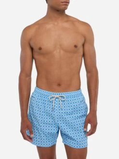 MC2 Saint Barth Comfort Light Swim Shorts With Micro Tie Print -MC2 Saint Barth Shop UID COM000902211H MAN SWIMSHORT BLUE TIEDYE MC2 20250704173518 1