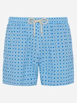 MC2 Saint Barth Comfort Light Swim Shorts With Micro Tie Print