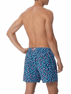 MC2 Saint Barth Comfort Light Classic Stretch Swim Shorts With Jellyfishes Print -MC2 Saint Barth Shop UID COM000903391F MAN SWIMSHORT BLUE 2