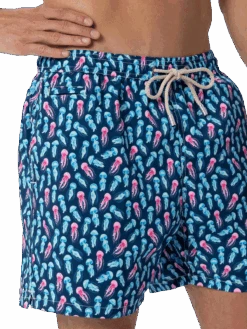 MC2 Saint Barth Comfort Light Classic Stretch Swim Shorts With Jellyfishes Print -MC2 Saint Barth Shop UID COM000903391F MAN SWIMSHORT BLUE 3