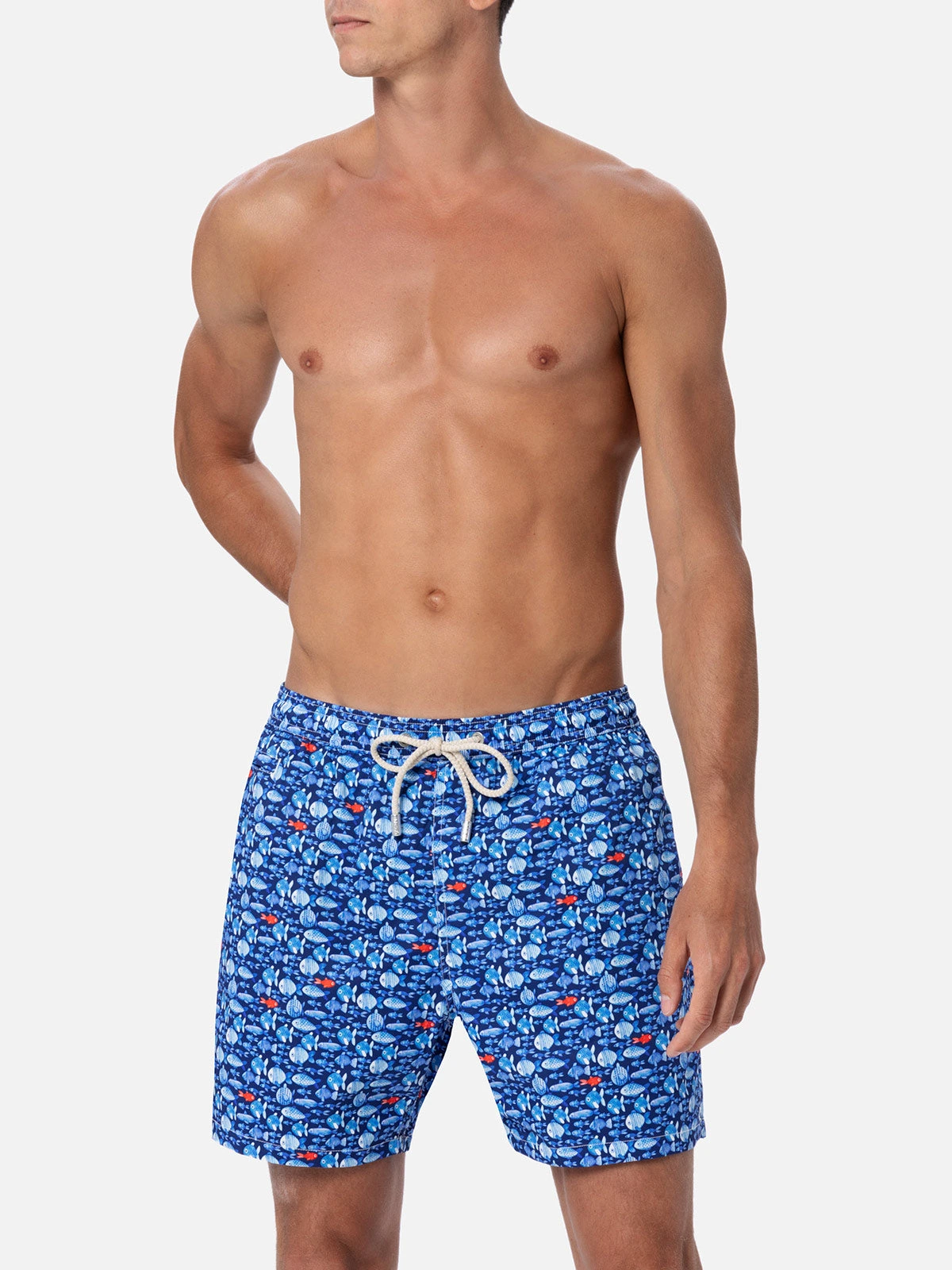 MC2 Saint Barth Comfort Light Classic Stretch Swim Shorts With Fishes Print 5 MC2 Saint Barth Comfort Light Classic Stretch Swim Shorts With Fishes Print - Image 3