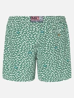 MC2 Saint Barth Comfort Light Swim Shorts With Sharks Print -MC2 Saint Barth Shop UID COM000904781H MAN SWIMSHORT GREEN MARINELIFE MC2 6 5e49a5aa 2528 44e7 b78f a7989dd9d7f5