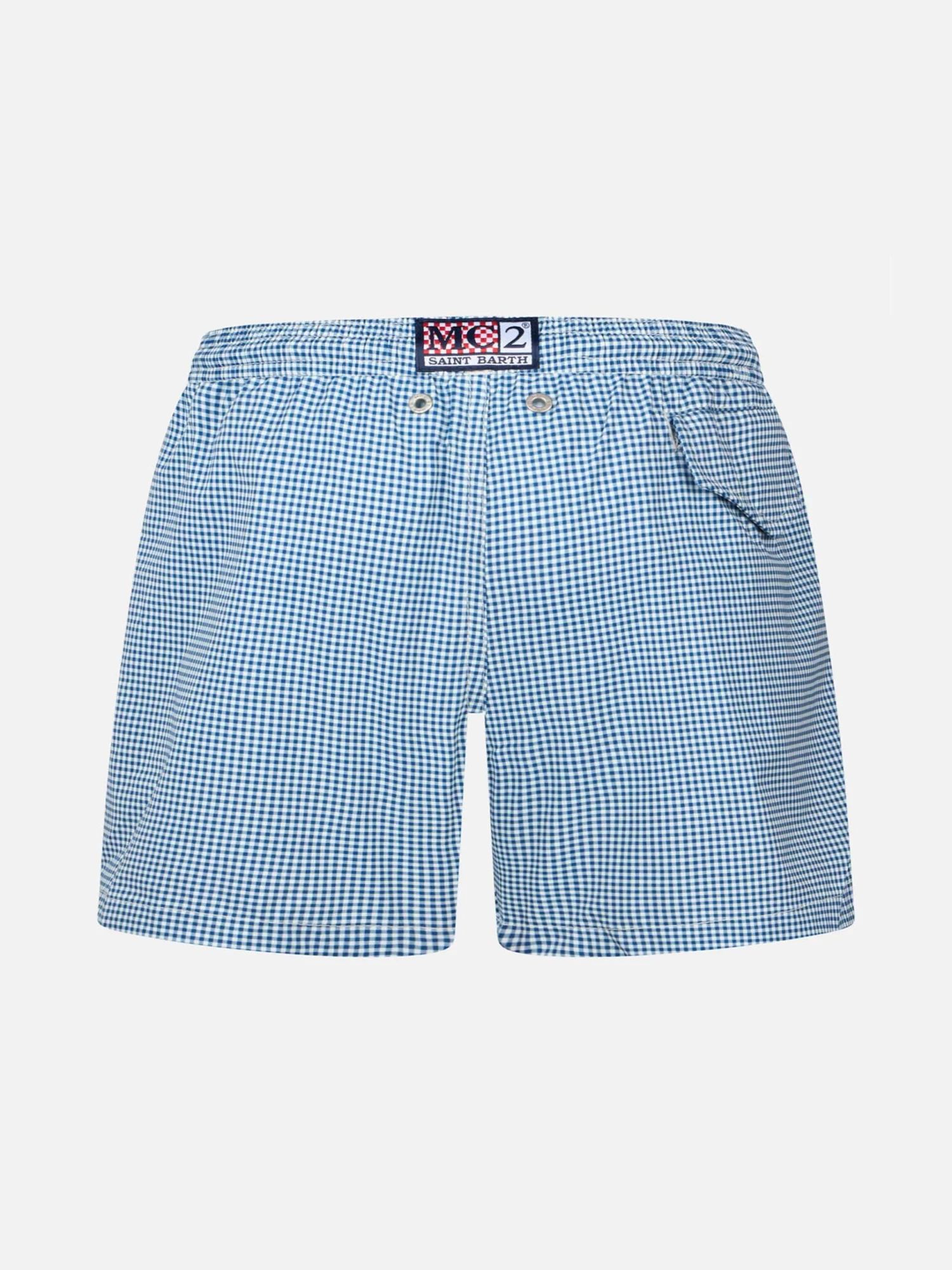 MC2 Saint Barth Comfort Light Classic Stretch Swim Shorts With Gingham Print 4 MC2 Saint Barth Comfort Light Classic Stretch Swim Shorts With Gingham Print - Image 2