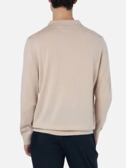 MC2 Saint Barth Man Beige Merino Wool Polo Covent -MC2 Saint Barth Shop UID COV000100019G MAN KNITWEAR BROWN 20240903170000 3