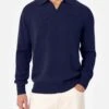 MC2 Saint Barth Man Navy Blue Pure Cashmere Polo Sweater Covent 1 MC2 Saint Barth Man Navy Blue Pure Cashmere Polo Sweater Covent -MC2 Saint Barth Shop UID COV000300096G MAN KNITWEAR BLUENAVY 04