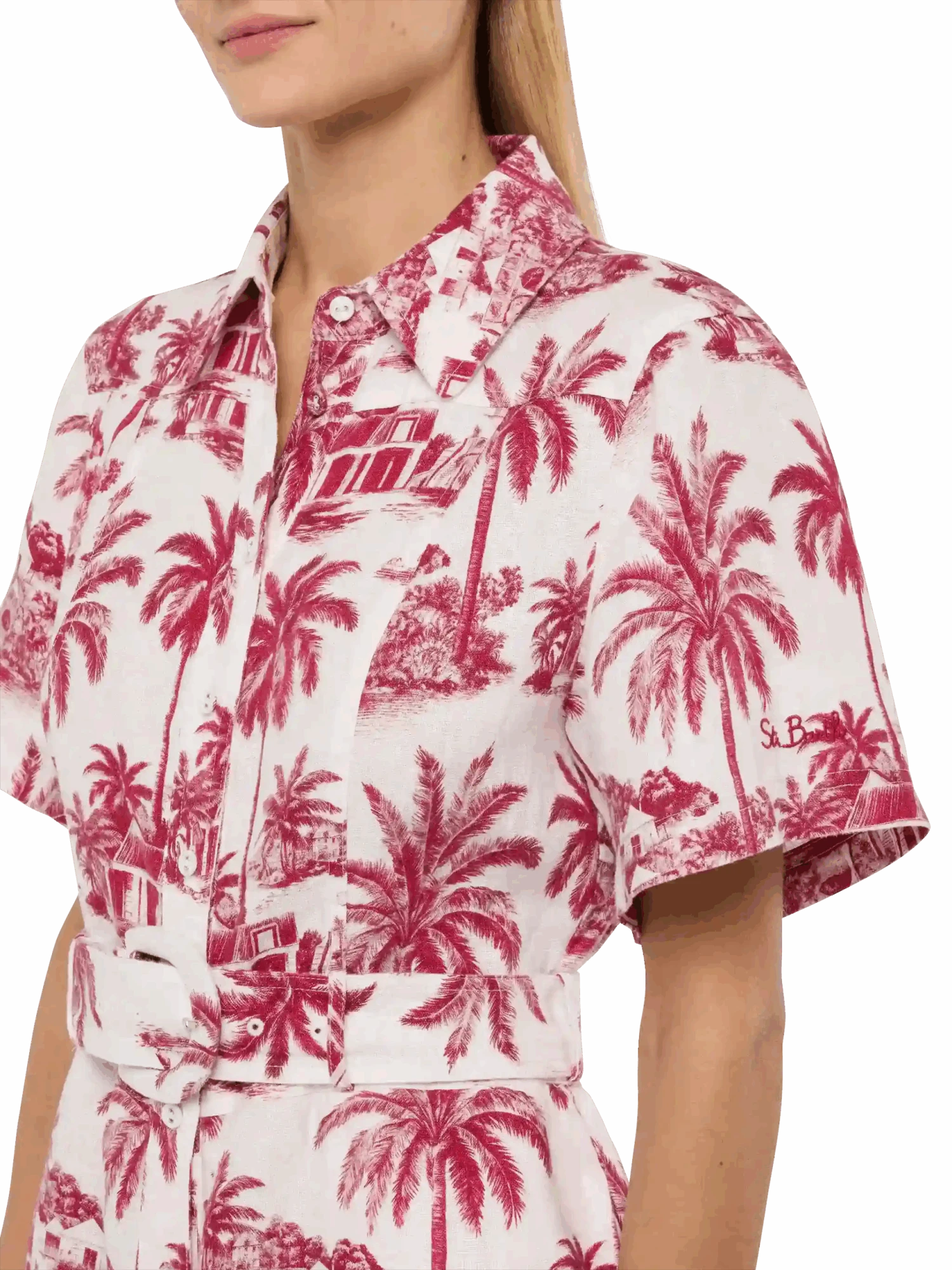 MC2 Saint Barth Carola Linen Playsuit With Toile De Jouy Print | AI CO-CREATED DESIGN BY RICKDICK - POWERED BY RED-EYE 5 MC2 Saint Barth Carola Linen Playsuit With Toile De Jouy Print | AI CO-CREATED DESIGN BY RICKDICK - POWERED BY RED-EYE - Image 3