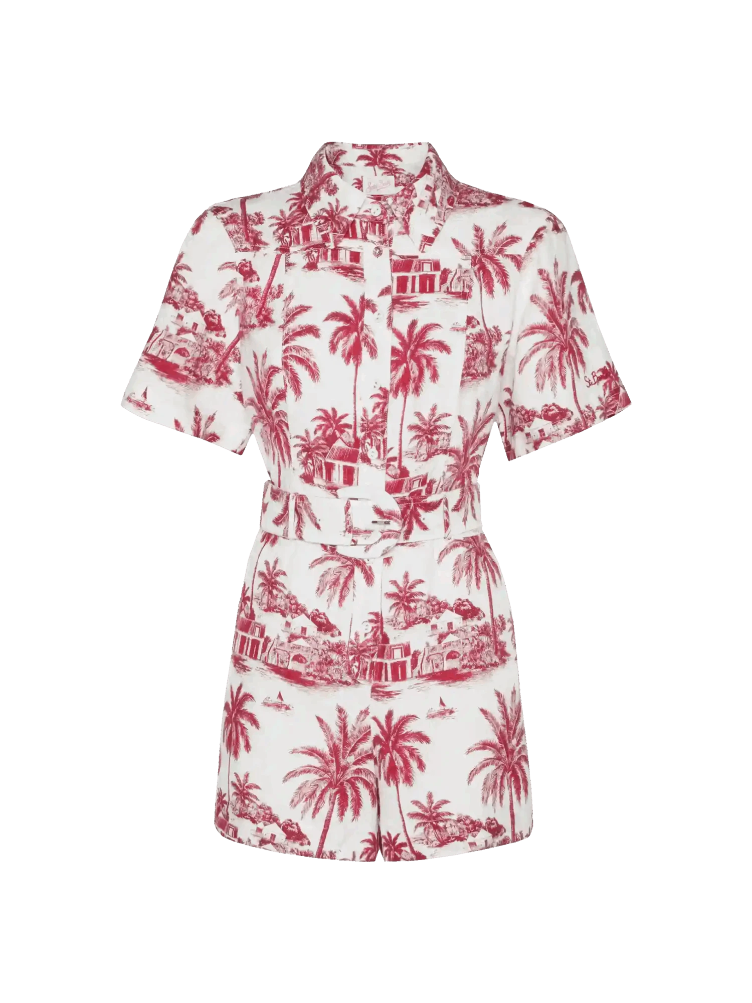 MC2 Saint Barth Carola Linen Playsuit With Toile De Jouy Print | AI CO-CREATED DESIGN BY RICKDICK - POWERED BY RED-EYE 7 MC2 Saint Barth Carola Linen Playsuit With Toile De Jouy Print | AI CO-CREATED DESIGN BY RICKDICK - POWERED BY RED-EYE - Image 5