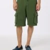MC2 Saint Barth Man Military Green Cargo Short Pants Cargy