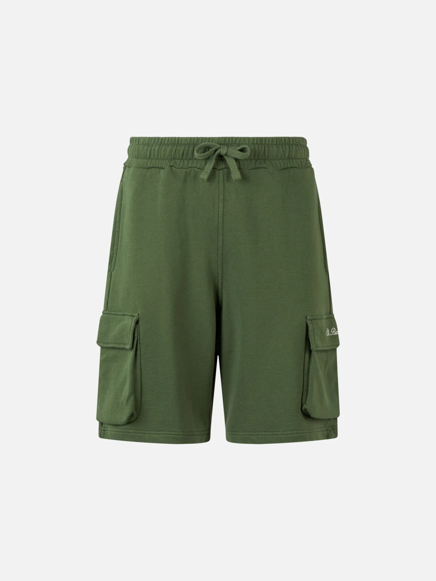 MC2 Saint Barth Man Military Green Cargo Short Pants Cargy 6 MC2 Saint Barth Man Military Green Cargo Short Pants Cargy - Image 4