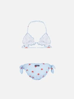 MC2 Saint Barth Cris Classic Triangle Bikini With Starfish And Striped Print -MC2 Saint Barth Shop UID CRIS00101402H GIRL BIKINI BLUE 20250214180418 02