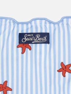 MC2 Saint Barth Cris Classic Triangle Bikini With Starfish And Striped Print -MC2 Saint Barth Shop UID CRIS00101402H GIRL BIKINI BLUE 20250214183500 03