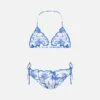 MC2 Saint Barth Cris Classic Triangle Bikini With Toile De Jouy Print -MC2 Saint Barth Shop UID CRIS00102774H GIRL BIKINI WHITE 20250214180418 01