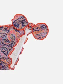 MC2 Saint Barth Girl Triangle Bikini With Liberty Print | Made With Liberty Fabric -MC2 Saint Barth Shop UID CRIS00103005B GIRL BIKINI BROWN 0 LIBERTY 3