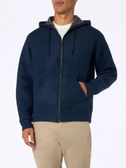 MC2 Saint Barth Man Navy Blue Technic Fabric Sweatshirt Carrel