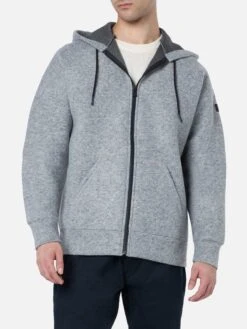 MC2 Saint Barth Man Mélange Grey Technc Fabric Sweatshirt Carrel
