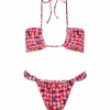 MC2 Saint Barth Women Beandeau Bikini Dahelle With Gingham And Fancy Print | BEEPY BELLA SPECIAL EDITION 2 MC2 Saint Barth Women Beandeau Bikini Dahelle With Gingham And Fancy Print | BEEPY BELLA SPECIAL EDITION -MC2 Saint Barth Shop UID DAE000110418F WOMAN BIKINI RED 1
