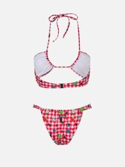 MC2 Saint Barth Women Beandeau Bikini Dahelle With Gingham And Fancy Print | BEEPY BELLA SPECIAL EDITION -MC2 Saint Barth Shop UID DAE000110418F WOMAN BIKINI RED 13