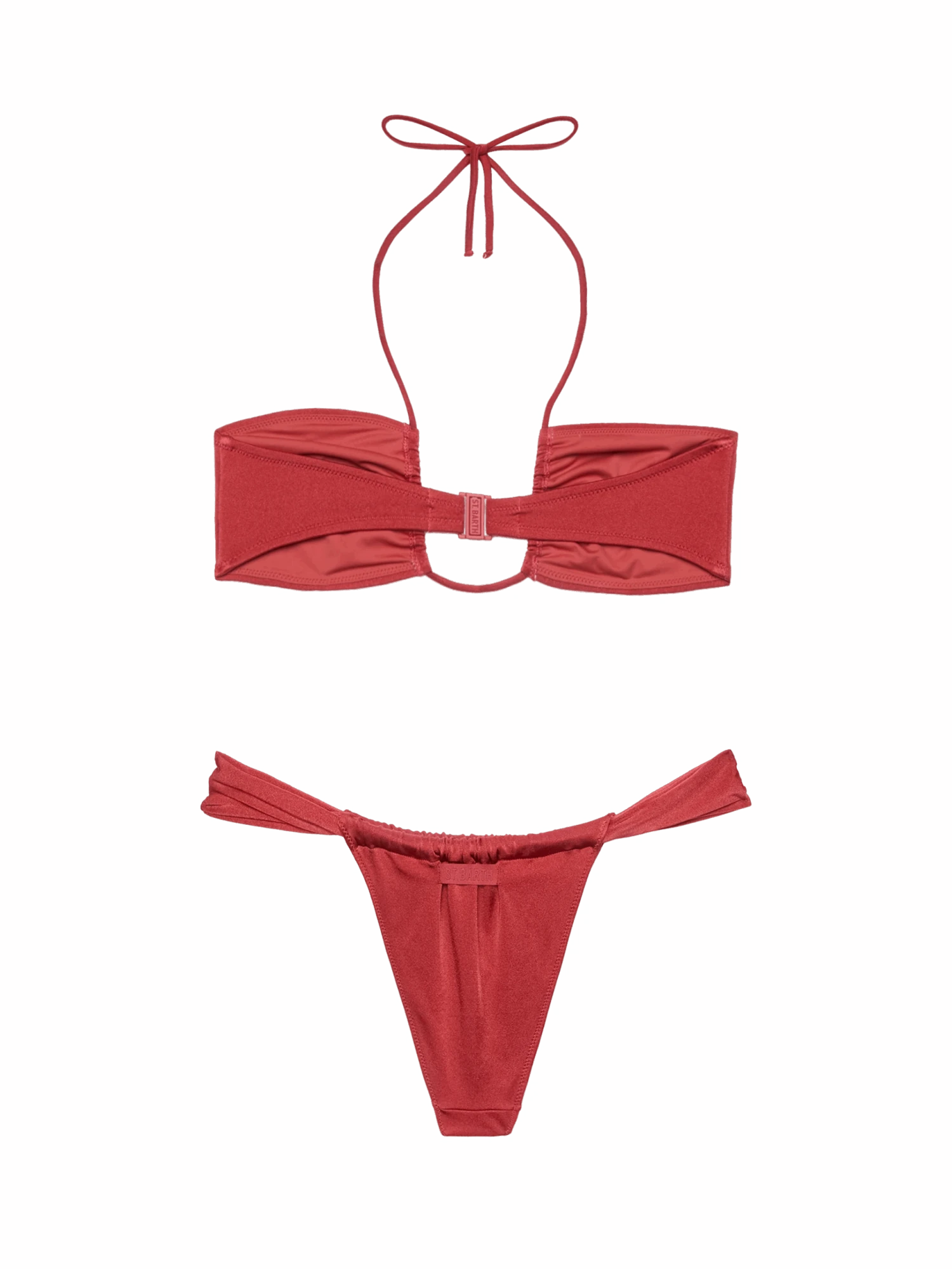 MC2 Saint Barth Noelle Shimmer Brick Red Cheekiest Swim Briefs - Dahlia Shimmer Brick Red Bandeau Top 5 MC2 Saint Barth Noelle Shimmer Brick Red Cheekiest Swim Briefs - Dahlia Shimmer Brick Red Bandeau Top - Image 3