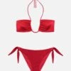 MC2 Saint Barth Shimmer Brick Red Bandeau Bikini Dhalia Yali -MC2 Saint Barth Shop UID DAH000200147H WOMAN TOPBIKINI RED PLAINCOLOR 0 UID YAL000100147H WOMAN BOTTOMBIKINI RED PLAIN.COLOR 1 4f42c2d9 c768 49cb 8f88 b823df8b8cde