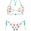 MC2 Saint Barth Woman Bandeau Bikini With Daisy Print -MC2 Saint Barth Shop UID DAH000201709B woman flowers white bikini 1