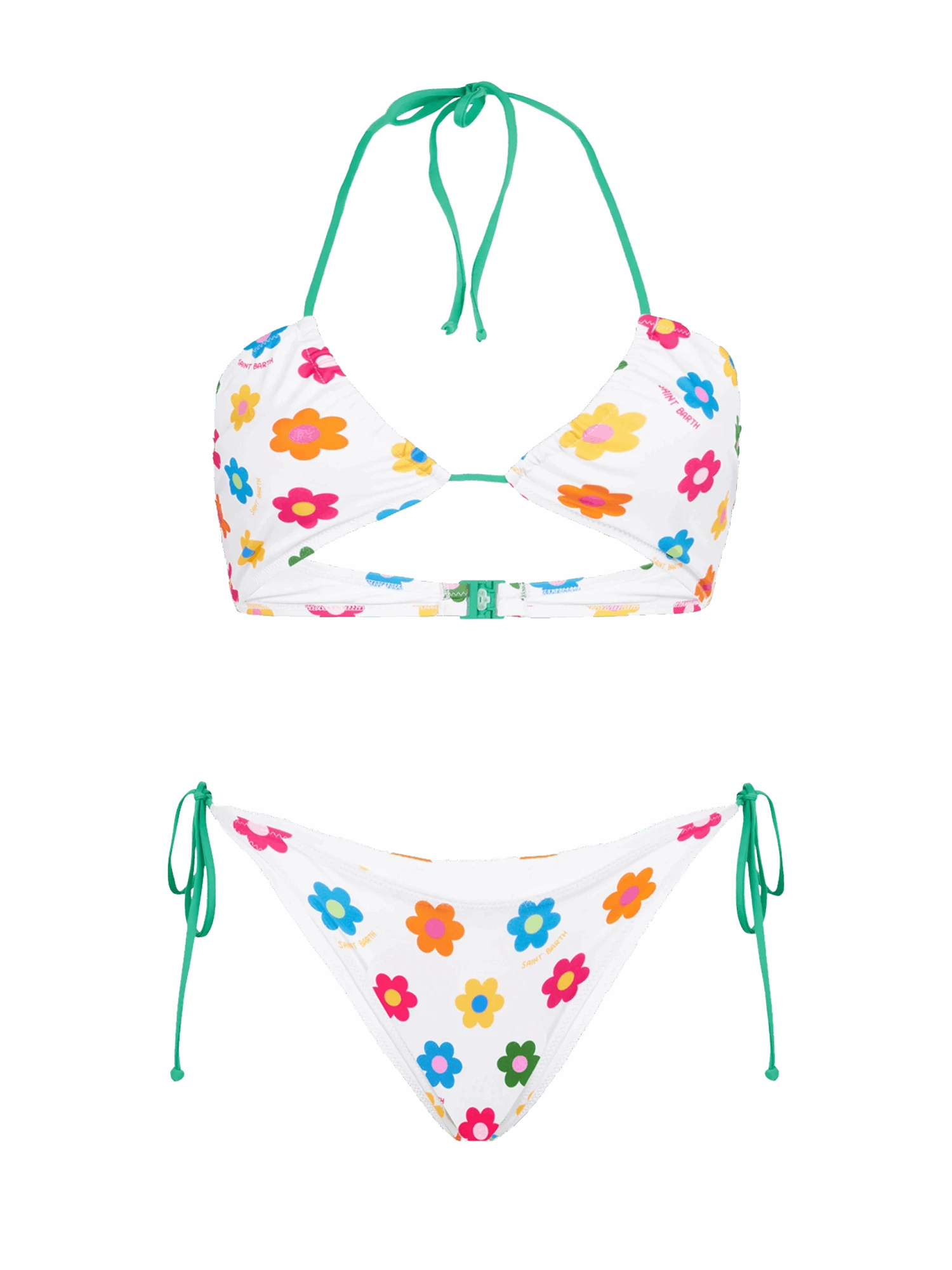 MC2 Saint Barth Woman Bandeau Bikini With Daisy Print 3 MC2 Saint Barth Woman Bandeau Bikini With Daisy Print