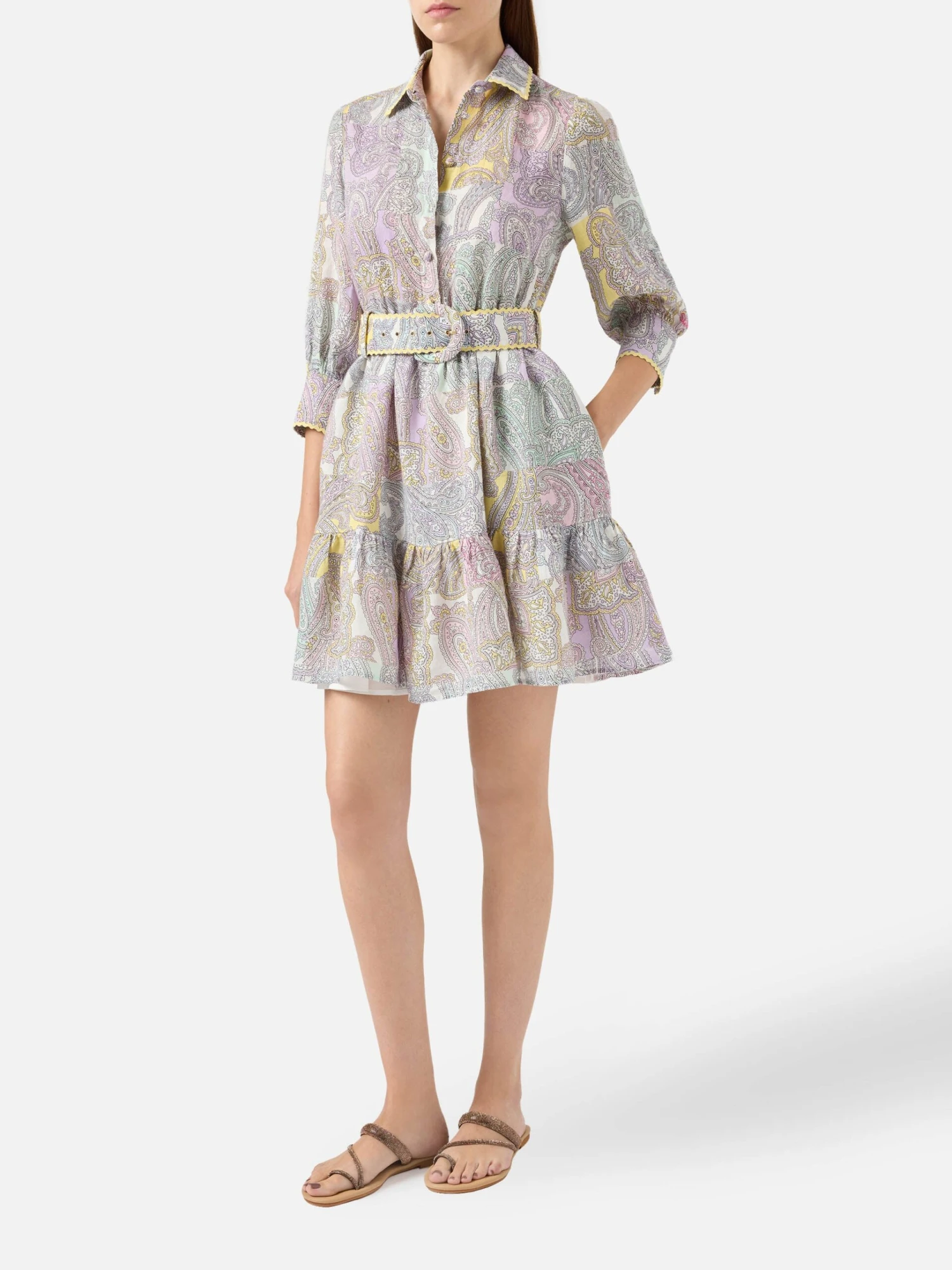 MC2 Saint Barth Short Dress Daisi Linen With Paisley Print 3 MC2 Saint Barth Short Dress Daisi Linen With Paisley Print