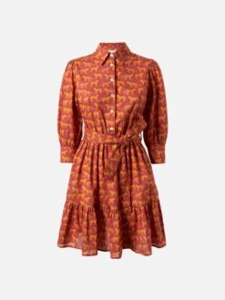 MC2 Saint Barth Animalier Print Cotton Short Dress Daisi With Embroideries -MC2 Saint Barth Shop UID DAIS00603507B WOMAN DRESS RED MC2 MC2 5