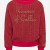 MC2 Saint Barth Woman Brushed Crewneck With Princess Of Galles -MC2 Saint Barth Shop UID DANY00500819E WOMAN KNITWEAR PINK BRITISHSTYLE 0 20250107173500 4