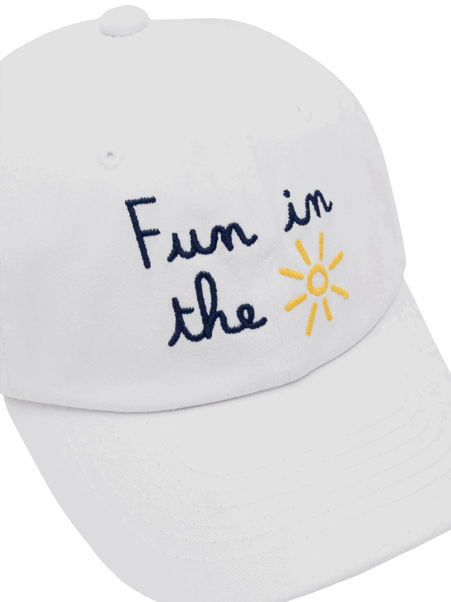 MC2 Saint Barth White Denim Ball Cap Baseball Jr With Daisy Embroidery 4 MC2 Saint Barth White Denim Ball Cap Baseball Jr With Daisy Embroidery - Image 2