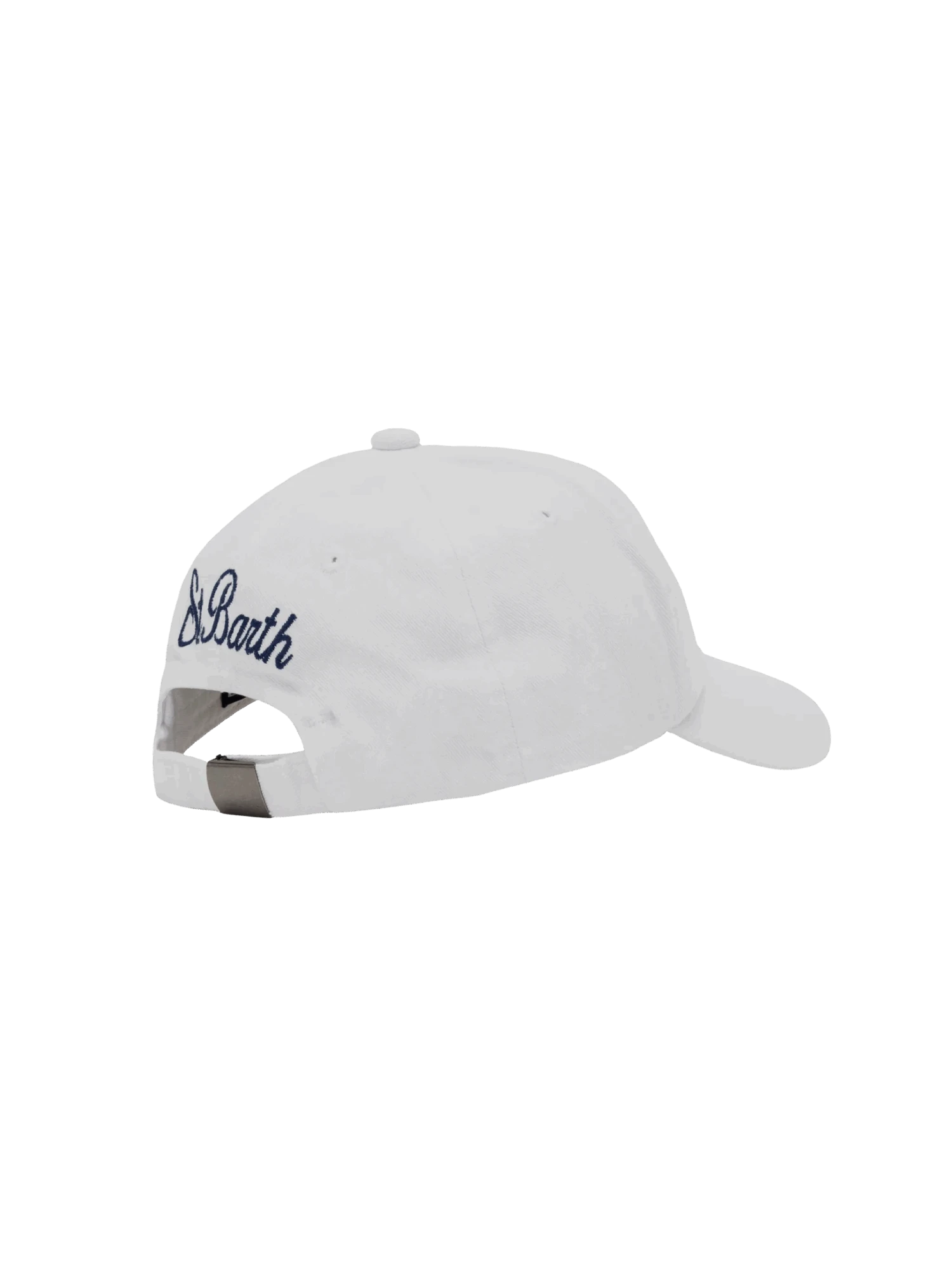 MC2 Saint Barth White Denim Ball Cap Baseball Jr With Daisy Embroidery 5 MC2 Saint Barth White Denim Ball Cap Baseball Jr With Daisy Embroidery - Image 3