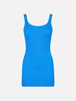 MC2 Saint Barth Woman Tank Bluette Crinkle Dress -MC2 Saint Barth Shop UID DEAN00105412F WOMAN DRESS BLUETTE 4