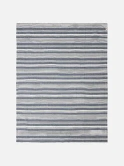 MC2 Saint Barth Microfiber Extra Large Beach Towel Deauville With Blue Striped Print