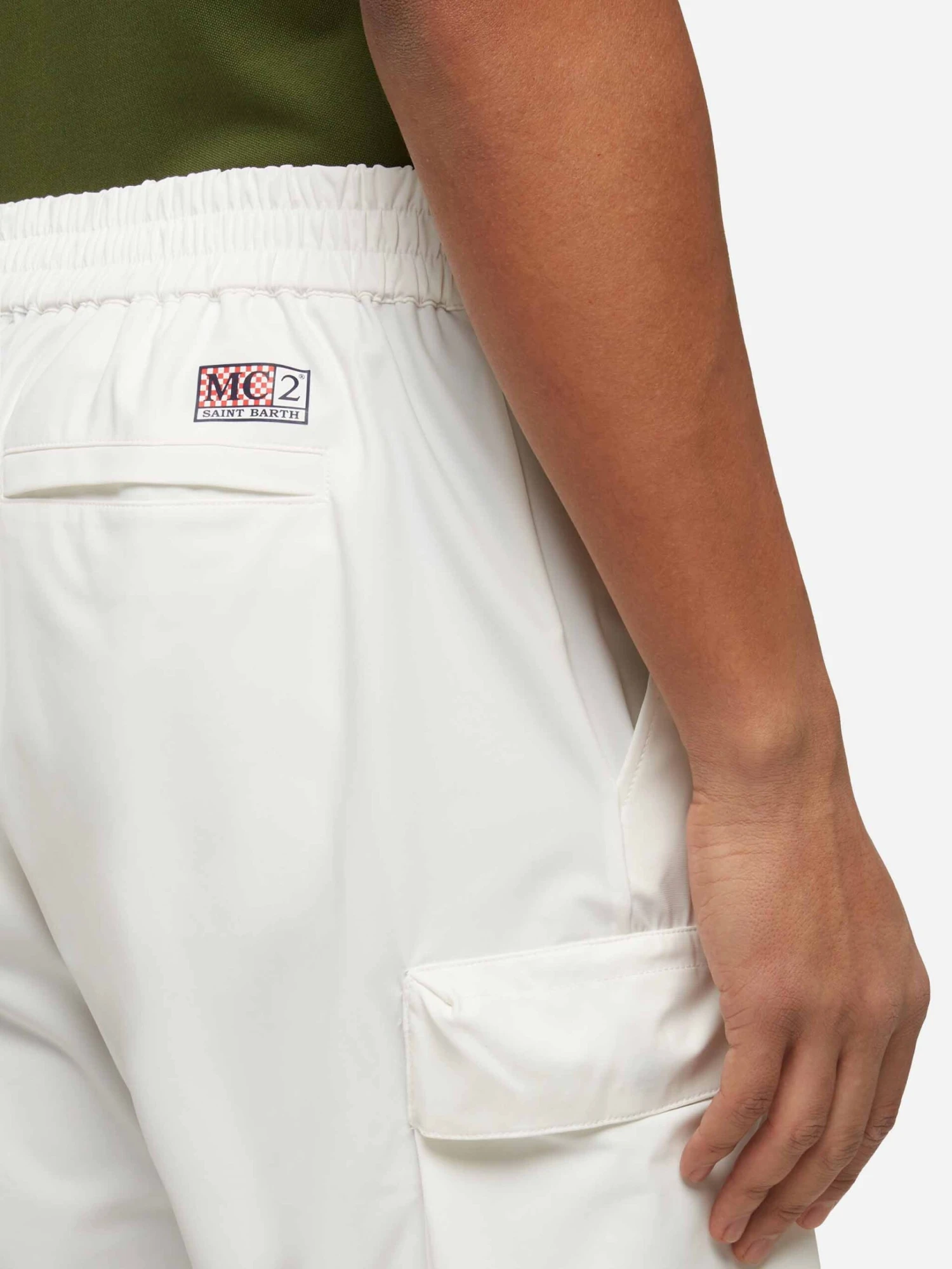 MC2 Saint Barth Off-white Technic Fabric Bermuda Shorts Deck 4 MC2 Saint Barth Off-white Technic Fabric Bermuda Shorts Deck - Image 2