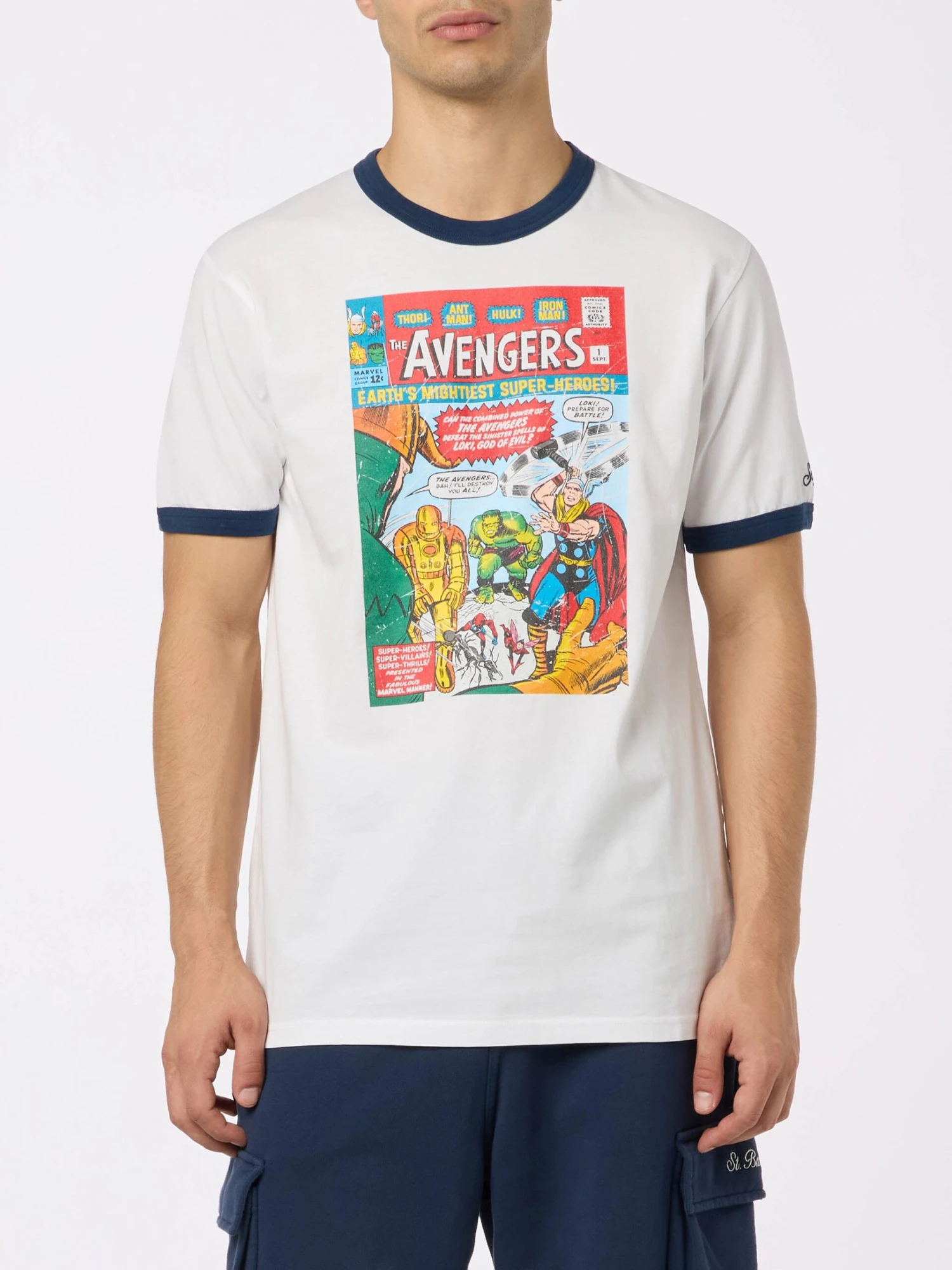 MC2 Saint Barth Man Cotton T-shirt With Avengers Print | MARVEL SPECIAL EDITION 3 MC2 Saint Barth Man Cotton T-shirt With Avengers Print | MARVEL SPECIAL EDITION