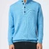 MC2 Saint Barth Man Dust Blue Blended Cashmere Polo Sweater Dorian -MC2 Saint Barth Shop UID DORA00100011G MAN KNITWEAR SKY 20240930170000 1