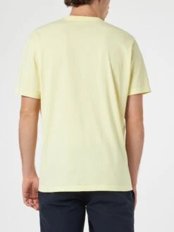 MC2 Saint Barth Man Pale Yellow Cotton Jersey T-shirt Dover With St. Barth Embroidery -MC2 Saint Barth Shop UID DOV000100040F MAN T SHIRT YELLOW 3