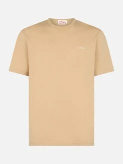 MC2 Saint Barth Man Beige Cotton Jersey T-shirt Dover With St. Barth Embroidery 9 MC2 Saint Barth Man Beige Cotton Jersey T-shirt Dover With St. Barth Embroidery -MC2 Saint Barth Shop UID DOV000100055F MAN T SHIRT WHITE 1