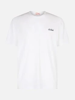 MC2 Saint Barth Man White Cotton Jersey T-shirt Dover With St. Barth Embroidery -MC2 Saint Barth Shop UID DOV000100398F MAN T SHIRT WHITE 1