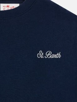 MC2 Saint Barth Navy Blue Cotton Jersey T-shirt Dover With St. Barth Embroidery 6 MC2 Saint Barth Navy Blue Cotton Jersey T-shirt Dover With St. Barth Embroidery -MC2 Saint Barth Shop UID DOV000800134H BOY T SHIRT BLUE 03