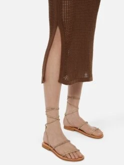 MC2 Saint Barth Darline Brown Crochet Midi Skirt -MC2 Saint Barth Shop UID DRL000100361H WOMAN SKIRT BROWN 0 0 20250324183500 2