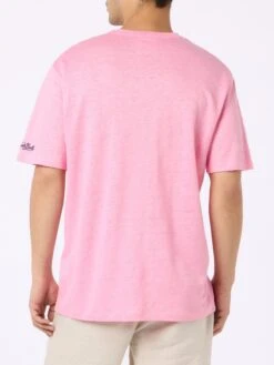 MC2 Saint Barth Man Pink Linen Jersey T-shirt Ecstasea With Pocket 8 MC2 Saint Barth Man Pink Linen Jersey T-shirt Ecstasea With Pocket -MC2 Saint Barth Shop UID ECS000100019F MAN T SHIRT PINK 20240618073500 3