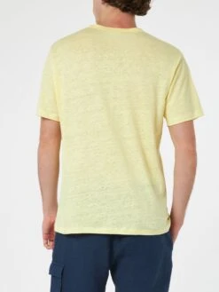 MC2 Saint Barth Man Yellow Linen Jersey T-shirt Ecstasea With Pocket 7 MC2 Saint Barth Man Yellow Linen Jersey T-shirt Ecstasea With Pocket -MC2 Saint Barth Shop UID ECS000100031F MAN T SHIRT YELLOW 3