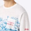 MC2 Saint Barth Man Linen Jersey T-shirt Ecstasea With Portofino Placed Print And Embroidered Pocket -MC2 Saint Barth Shop UID ECS000103710F MAN T SHIRT WHITE 20240618073500 4