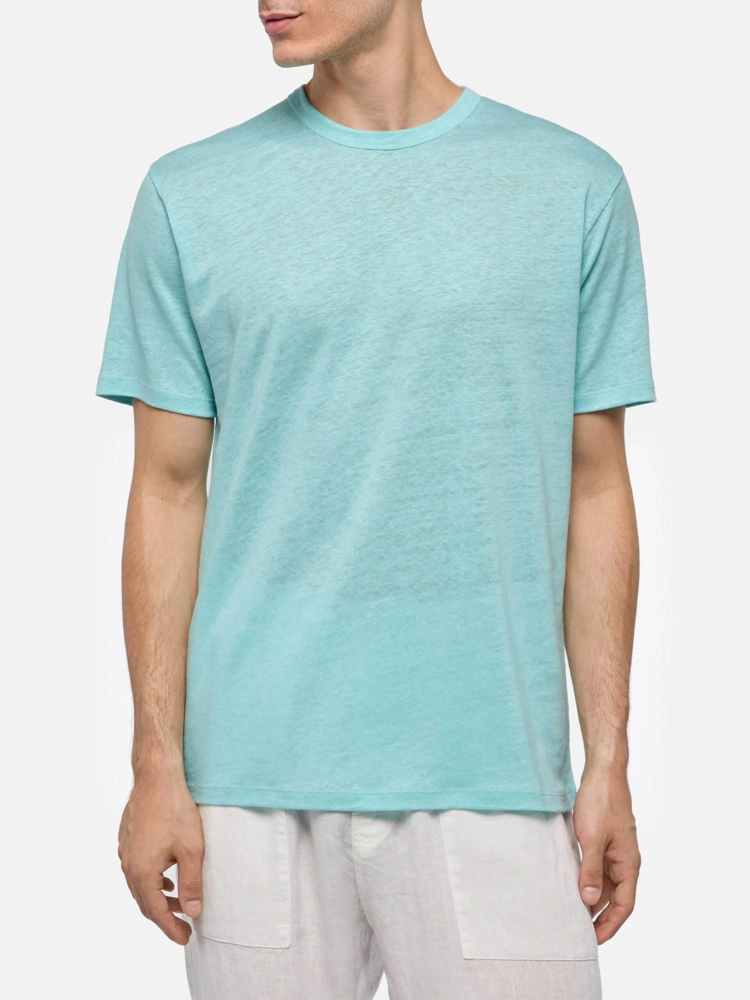 MC2 Saint Barth Water Green Linen Jersey T-shirt Ecstasea 3 MC2 Saint Barth Water Green Linen Jersey T-shirt Ecstasea