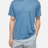 MC2 Saint Barth Dusty Blue Linen Jersey T-shirt Ecstasea